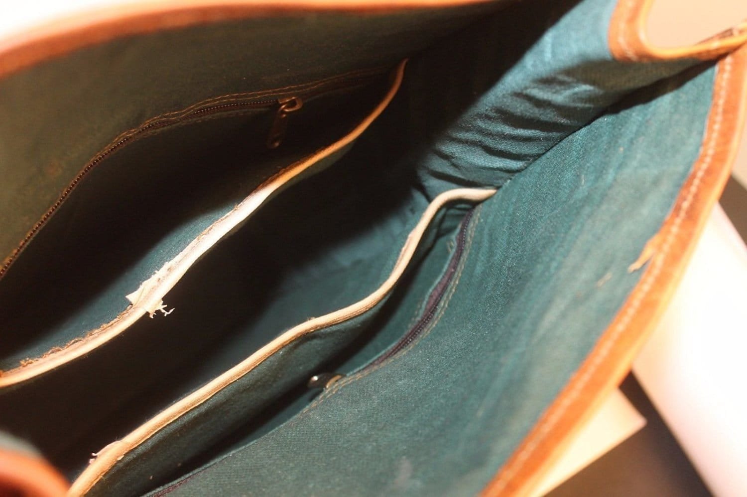 Black Leather Roll On Backpack